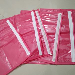 Piece Of 6 Pink Saree Cover