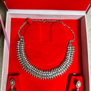 Silver Oxidised Jewellery Set