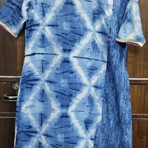 Blue Cotton Kurti