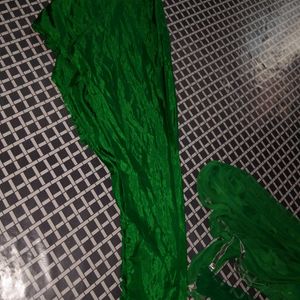 Green Colour Festive Gown