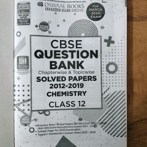 CBSE Question Bank Solved Papers Class 12