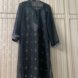 Black Chikankari Kurta