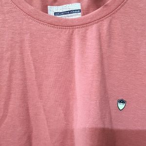 Peach Colour Full Sleeves T Shirt