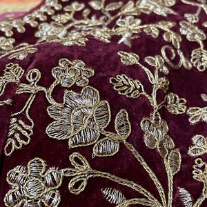 Bridal Maroon Designer Blouse For Women