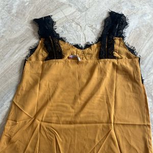 Mustard Lace Top