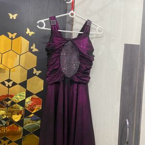 Purple Embellished Gown