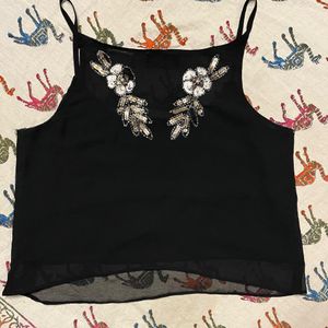 Embellished Crop Top