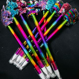 Unicorn Sequence Glitter Pens