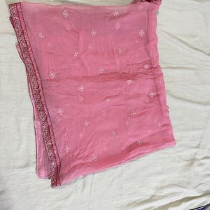 Pink Salwar Suit With Embroided Dupatta