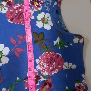 Floral Blue Kurti