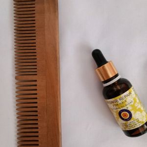 Neem Wooden Comb & Hair Oil