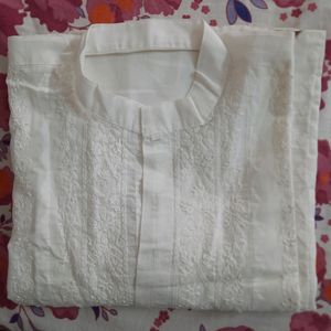 Men White Chikankari Kurta 6