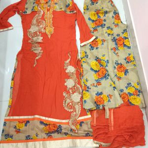 Orange Kurta Set