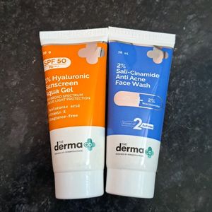 The Derma Co Sunscreen And Face Wash Set