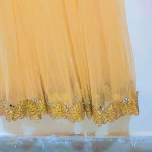 Golden Long Gown Dress