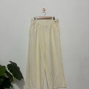 Wide Leg Linen Trouser