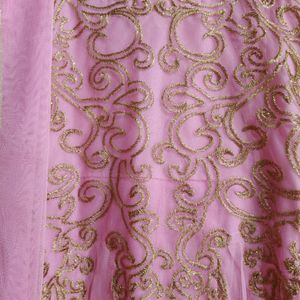 Pink Gown With Dupatta For Women