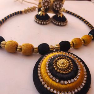 Black Beautiful Silk Thread Jewelry