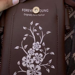 Brown Small Phone Crying And Accessories Bag