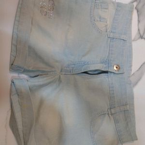 Light Blue Denim Shorts