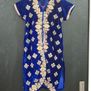 Long Velvet Kurti