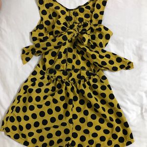 Polka Dot Playsuit for early Teens Or Petite B-34