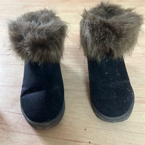 Black Fur Winter Boots