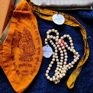 Safed Chandan Jap Mala Rosary With Gomukhi