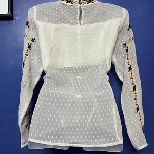 Korean Designer White Top