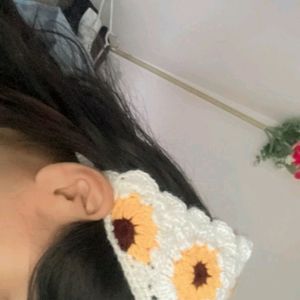 CROCHET SUNFLOWER HEAD BANDANA 🌻🌻🌻