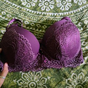 Purple Padded Sexy Bra