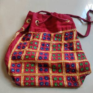 Traditional Mirror Work Bag