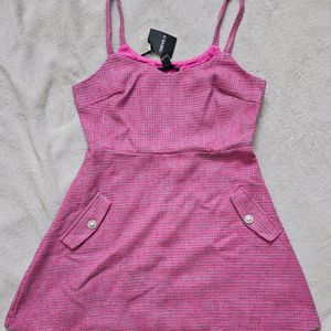 Pink Tweed Dress From Forever 21 (UAE)
