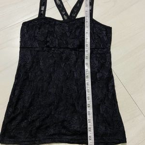 Lace Tank Top (Black)