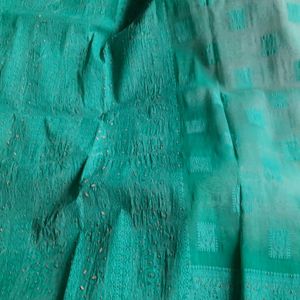 Rama Green Tissue Saree