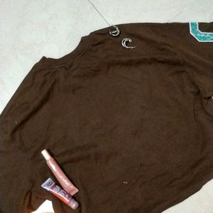 Beautiful Brown Crop Tshirt 🤎🤍