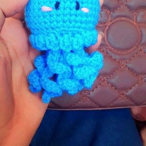 Jellyfish Crochet Keychain