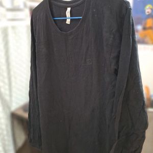 Men's Plain Black [Xl] Regular Fit Size T-shirt