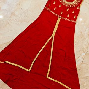 Maroon Middle Slit Kurti