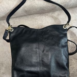 Black Leather Tote Bag