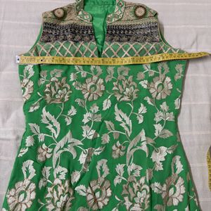 3pc Suit Set | Green Kurta Legging