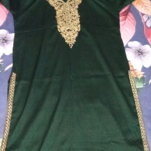 Green Kurta Embroidery Design