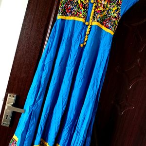 Elegant Royal Blue 💙 Flared Anarkali Kurta