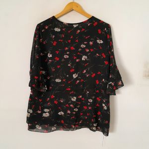 Black Printed Top (Women's)