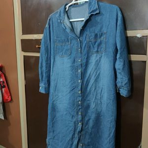 Denim Button Up Shirt Dress