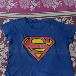 Blue Used Crop T-shirt