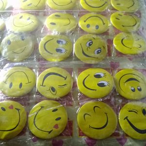 Set Of 30 Unused Brand New Smiley Badges..