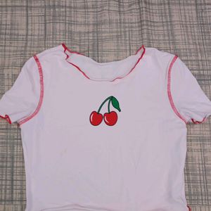 Baby Pink Cherry Top