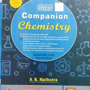 Dinesh Companion Chemistry XII both Volume 1 and 2