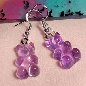 Acrylic Teddy Bear Earrings